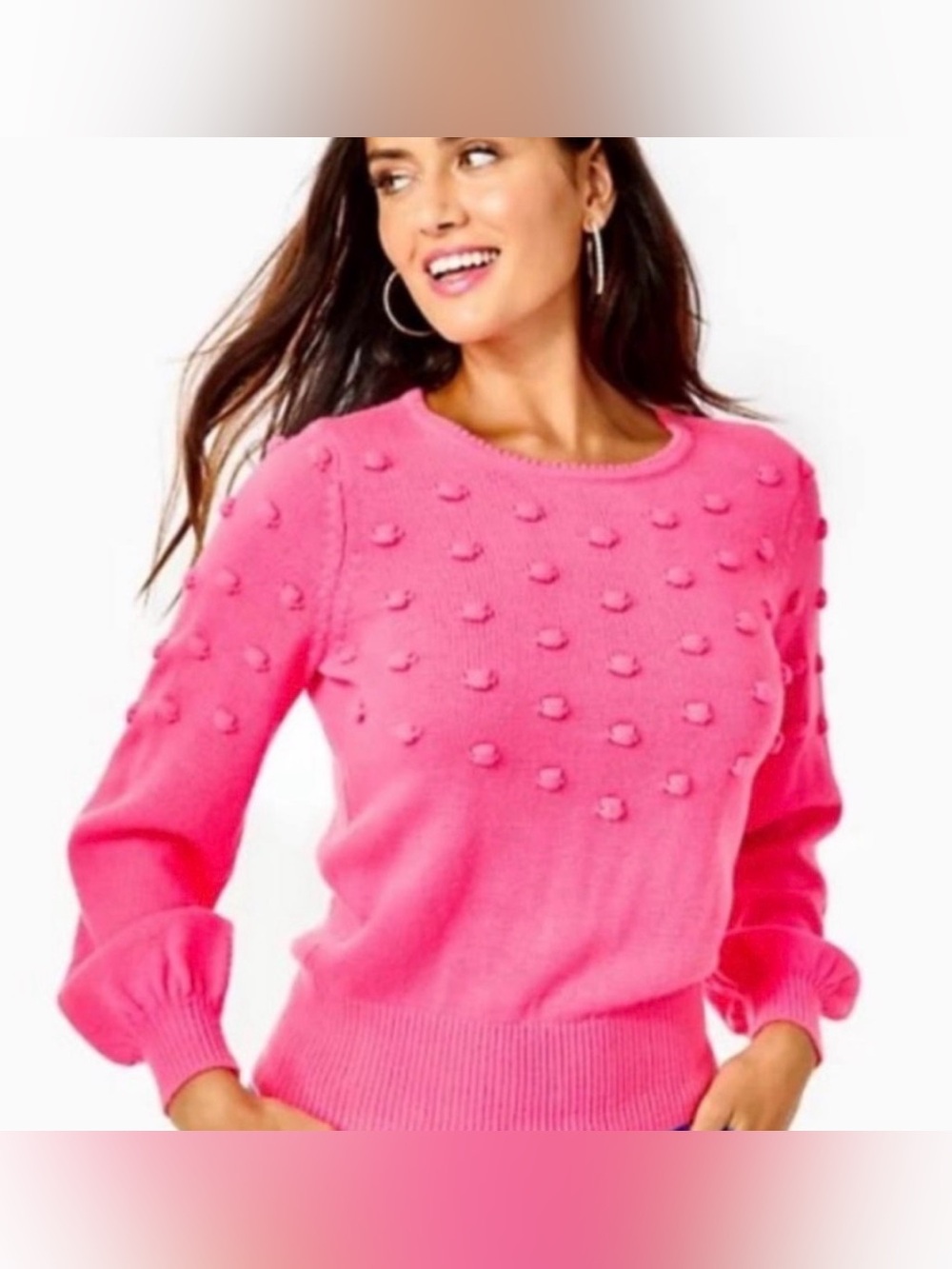 Lilly Pulitzer Tekla Sweater Coral Sands Large